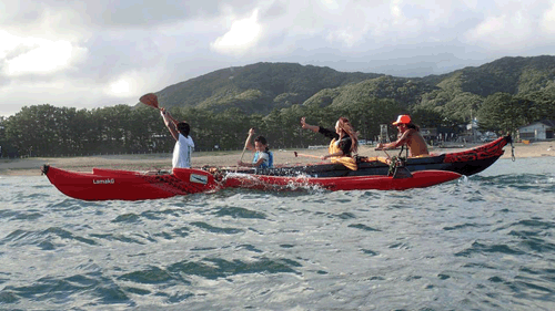 古代海人の聖霊たちが宿るタライ岬まで航海します。