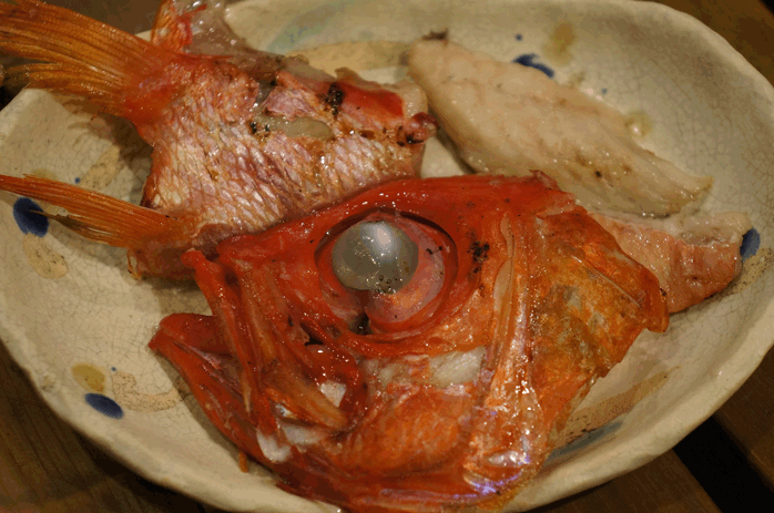 地金目鯛（ジキンメ）、塩焼きカマ