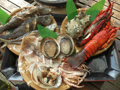 弓ヶ浜の海鮮バーベキュー