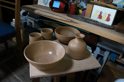 弓ヶ浜で陶芸体験